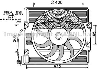 AVA QUALITY COOLING ventiliatorius, radiatoriaus BW7527